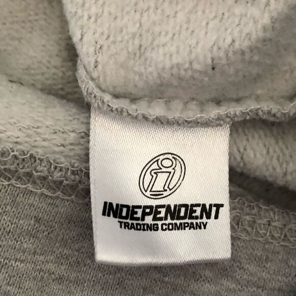 Santa Cruz Original Surf Skate Gray Sweatshirt Hoodie Mens Size Small Blue Logo - Picture 7 of 9